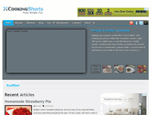 Tablet Screenshot of cookingshorts.com